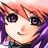 Pixelated anime-style character face with pink and purple hair on left, black background with white text "Anime IM" and signature on right.