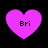 Four purple heart-shaped icons with black text 'Bri' centered on each, arranged in a against a solid black background