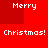 Red background with white pixelated text 'Merry Christmas!' repeated in a pattern, featuring two distinct color variations of the red background