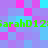 Pixelated of cyan, magenta, and purple squares with green text repeating 'SarahD12' across two horizontal bands