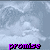 Pixelated image of a person's face with purple text reading 'promise me rose' across four