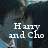 Two side-by-side pixelated images of a person with dark hair and a blue shirt, each displaying distinct text overlays.