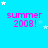 A static image with a bright cyan background featuring repeated pink text "summer 2008!" and scattered white stars.