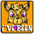 Animated contact sheet of 22 frames showing a cartoon cheetah mascot with pink eyes and spotted fur on an orange background, displaying text changes from "I'VE BEEN" to "SPOTTED" across multiple frames.