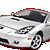 Animated sequence showing a silver sports car with motion blur effects transitioning from static to fast-moving states, accompanied by text elements.
