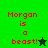Green and dark green pixelated background with red text "Morgan is a beast!" and star symbols changing between black and green.