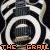 Pixelated grayscale icon with concentric circular patterns and a central dark area, featuring bold brown text at the bottom reading "THE GRAIL".