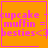 Four orange square with pink borders display 'cupcake muffin = besties<3' text; top-right has a small heart symbol, bottom-right has a star symbol