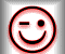 A static image shows a of red heart shapes and two smiley face icons on a gray background