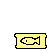 Pixel art animation of a gray cat with black sunglasses standing behind yellow fish cans, one can lid opens and closes while the cat remains static.