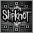 A 5x5 contact sheet of animated frames showing a black-and-white Slipknot logo animation with shifting square patterns and text variations across sampled frames.