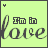 Animated contact sheet of 25 frames showing a green background with text changes across sampled animation frames, featuring "I'm in love" and "with who you were" phrases.