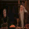 Six distinct scenes from classic films and TV shows arranged in a , each with unique characters, costumes, and settings