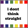 Six display identical text with changing color bars above and below, each showing a different sequence of colored squares