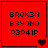 Red square icon with black text BROK3N B3YOND R3P41R and heart symbols changing from one to two to three.