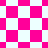 A static image displays a pattern of pink and white squares arranged in a with some squares rotated into diamond shapes, creating a checkerboard effect with alternating orientations