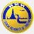 Circular icon with yellow gradient background and blue curved border enclosing stylized dark blue symbols.