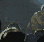 Animated sequence showing a stylized figure with flowing hair against dark circular shapes on a muted blue-gray background.