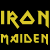 A 2x2 contact sheet of a pixelated Iron Maiden animated icon featuring band text, album art, and number symbols on black background with red and yellow elements.
