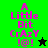 Pixelated text "A Little Bit Crazy !@!" in pink on green and black backgrounds with star symbols changing from black to green.