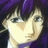 Pixelated anime-style character with purple hair and light skin, next to black background with white text reading 'Anime IM' and 'com'.