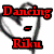 six pixelated anime-style character icons with text overlays, including a dancing hand and rainbow swirls