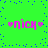 Green background with blue dots and four pink "*nick*" text elements in a pattern, each flanked by asterisks