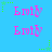 identical pink 'Emily' text icons with a hand cursor, set against a bright blue background with green star accents