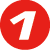 Red circular icon with white arrow pointing up-right on gray background.