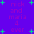 Purple background with green plus signs and repeated pink text reading 'nick and maria 4 ever' in a pattern