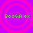 Four identical display a purple background with pink concentric circles and green text reading 'Boo&Alex' in a pixelated font