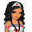 Pixel art of a woman in nurse attire holding a clipboard, with visible text on the clipboard.