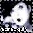 Pixelated grayscale image of a stylized face with closed eyes and a small nose, set against dark background with text "monnequin" at bottom.