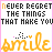repeated text-based icons with pink borders, displaying 'NEVER REGRET THE THINGS THAT MAKE YOU' in black and orange lettering above a yellow 'smile' script