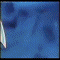 pixelated anime frames showing a character's fiery attack sequence with dynamic flame effects and costume details