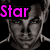 A four- displays a grayscale portrait with colored text overlays: 'Star' in pink, 'trek' in blue, and ''09' in green