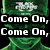 Green pixelated character with white text overlays reading "Come On, Rock That Body!" and "Black Eyed Peas!" on a black background.