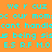 Pixelated cyan text on orange background with yellow highlighted sections, displaying repeated phrases and partial words.