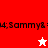 A split-screen icon with red and white sections displaying pixelated text and star symbols, transitioning from white to red stars.