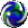 marbled spheres in blue, green, white, purple, and brown hues, each with unique swirling patterns and varying light reflections