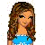 A 3x3 contact sheet of pixel art frames showing a cartoon woman in blue and white clothing with text overlays, arranged left-to-right top-to-bottom.