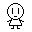 Two pixelated figures with circular heads, vertical lines for eyes, and horizontal mouths stand side-by-side against a gray background.