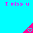 Cyan background with repeated pink text "I miss u" and triangular pink shapes containing heart symbols.