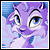 Animated sequence of a purple cartoon creature with blue eyes and small horns, showing facial expressions and background variations including snowflakes.