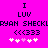 Pixelated text and symbols on a bright pink background with two identical side-by-side sections.
