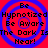 Red background with four identical blue concentric circles containing black text reading "Be Hypnotized Be Aware The Dark Is Near!" in a