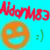 Red text 'Aidorm83' spans top of cyan background, two orange smiley faces flank a green ':)' symbol in center.