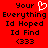 Red background with black pixelated text reading 'Your Everything I'd Hoped I'd Find <333' and a white heart symbol above the word 'Everything'.