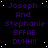 Static digital image with purple text on black background, repeated four times in a with white dots scattered across the background