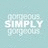 Pixelated static image with light blue background and white text reading 'SIMPLY' in bold, blocky letters centered horizontally.
